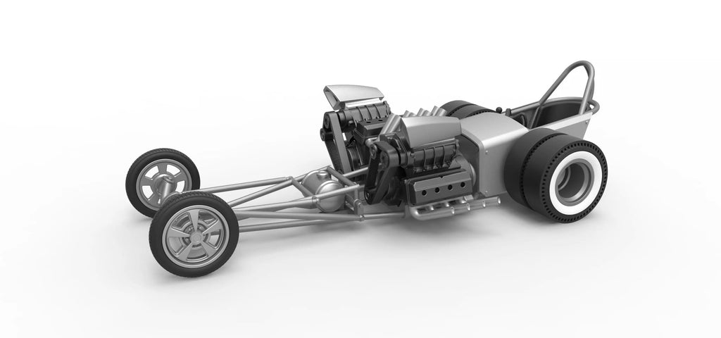 Old School Dual engine/ dual rear tire dragster