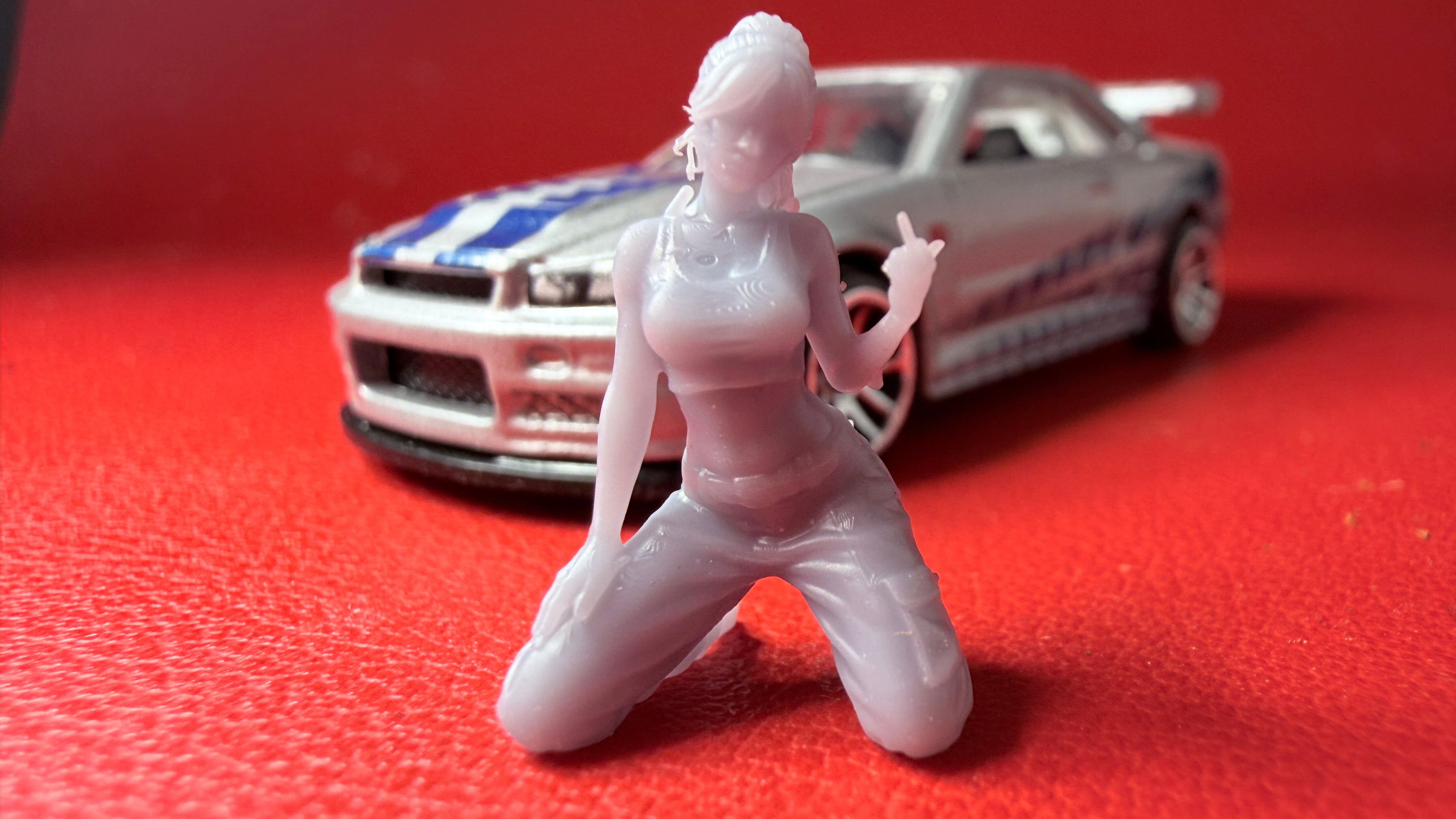Car show girl with attitude