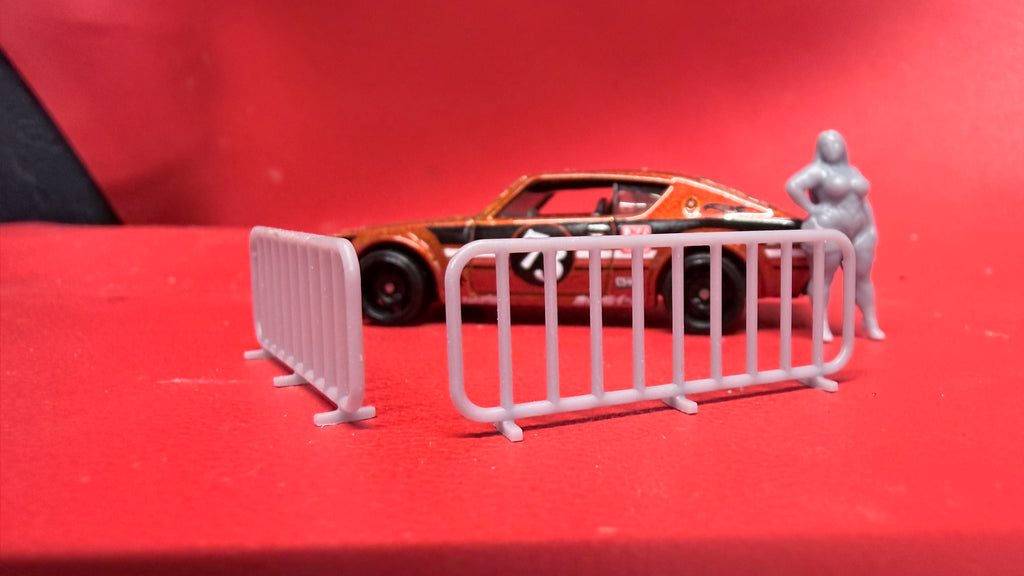 Set of two pedestrian barricades
