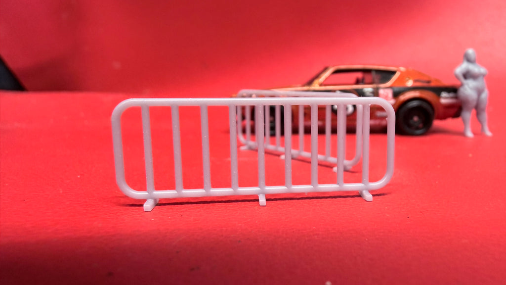 Set of two pedestrian barricades