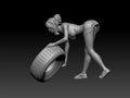 sexy girl with tire