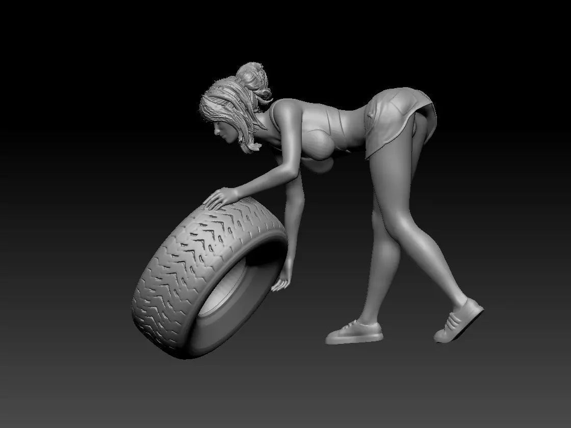 sexy girl with tire
