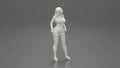 Woman undressing shorts